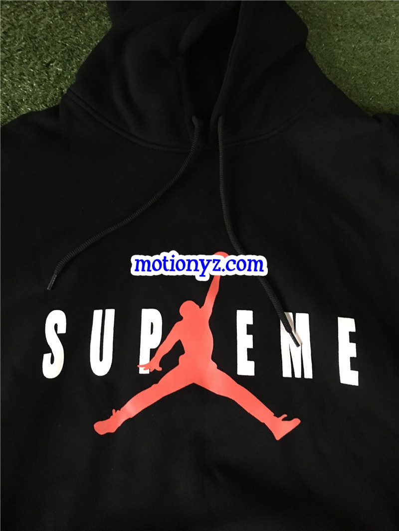 Supreme Clothes Jordan Hoodie Black